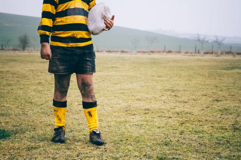 rugby player using innovative rugby tech