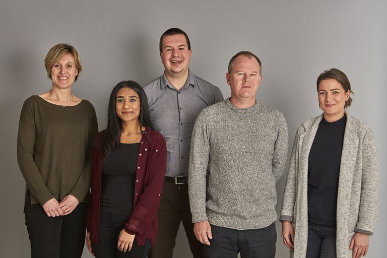 Photo of 5 new members of staff