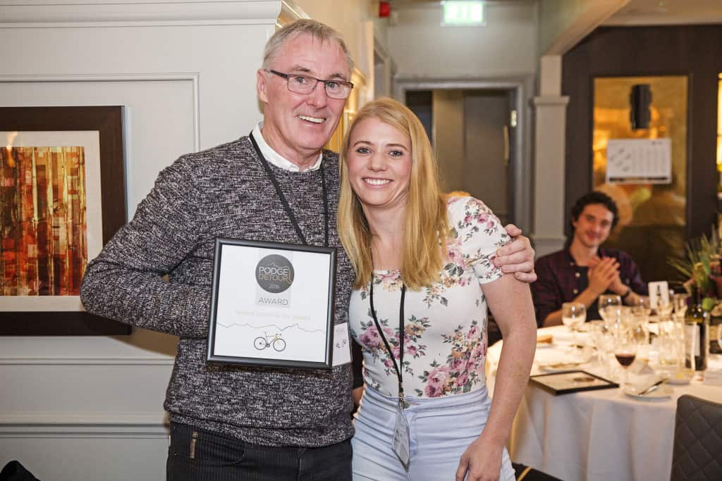 Lisa-Marie-Smith and Phil Jones with certificate.