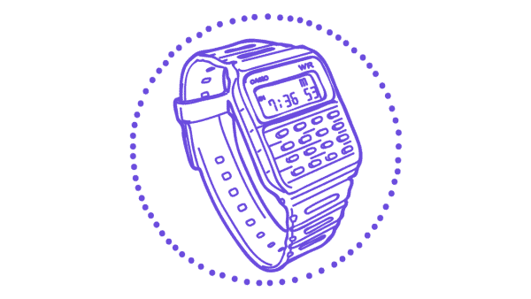 Casio calculator watch - 1980s tech gifts