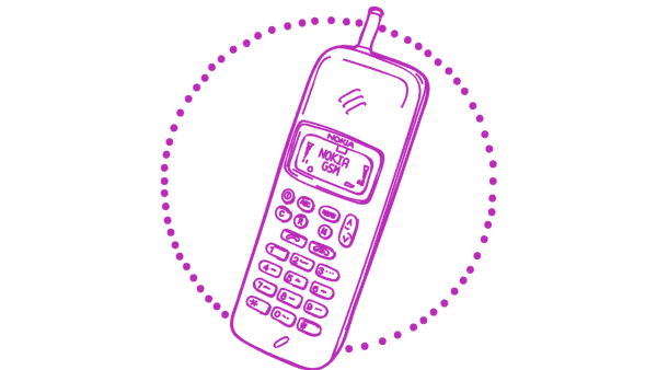 Mobile phone Nokia illustration - 1990s tech gifts