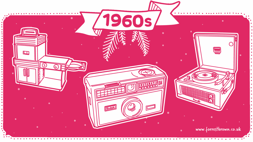 Tech gifts from the 1960s illustration