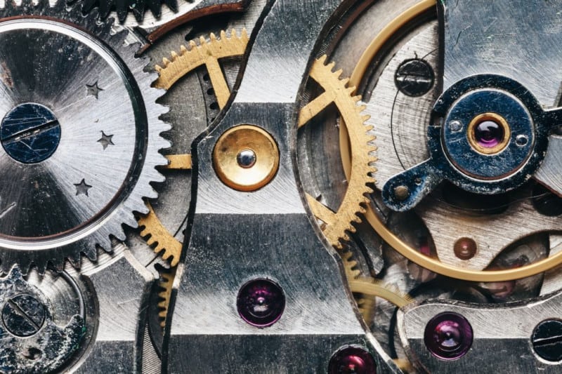 Mechanical cogs representing innovation