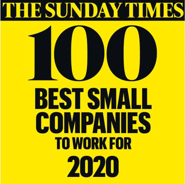 Sunday Times top 100 best small companies to work for 2020