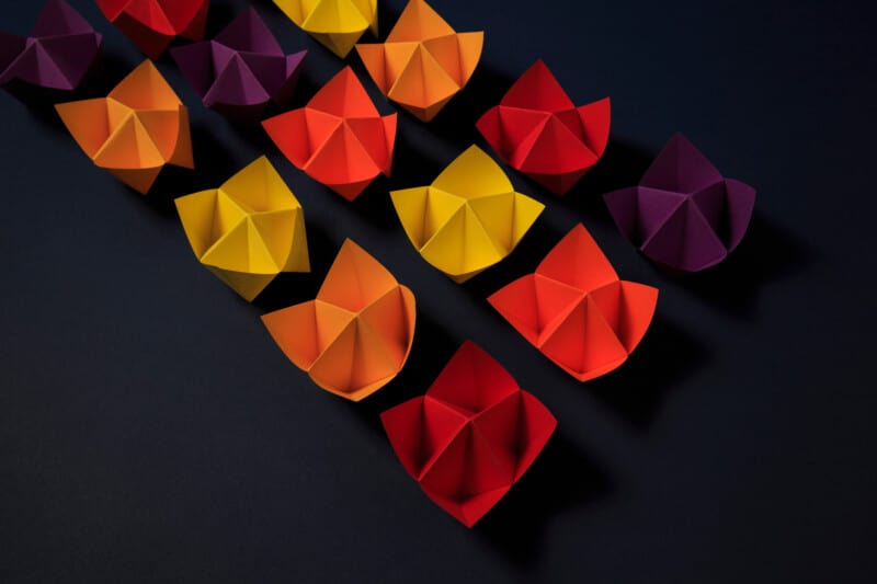 Paper fortune tellers used for decisions