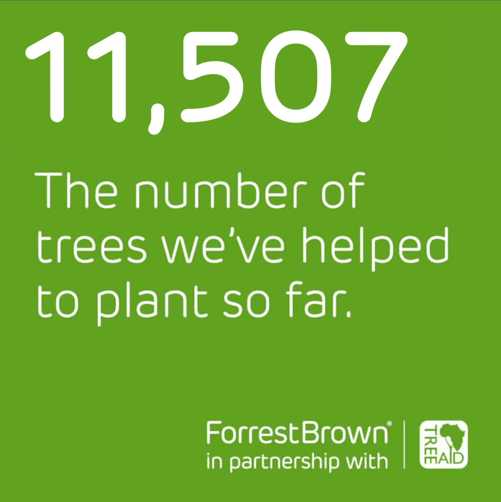 ForrestBrown forest, 11507 trees planted