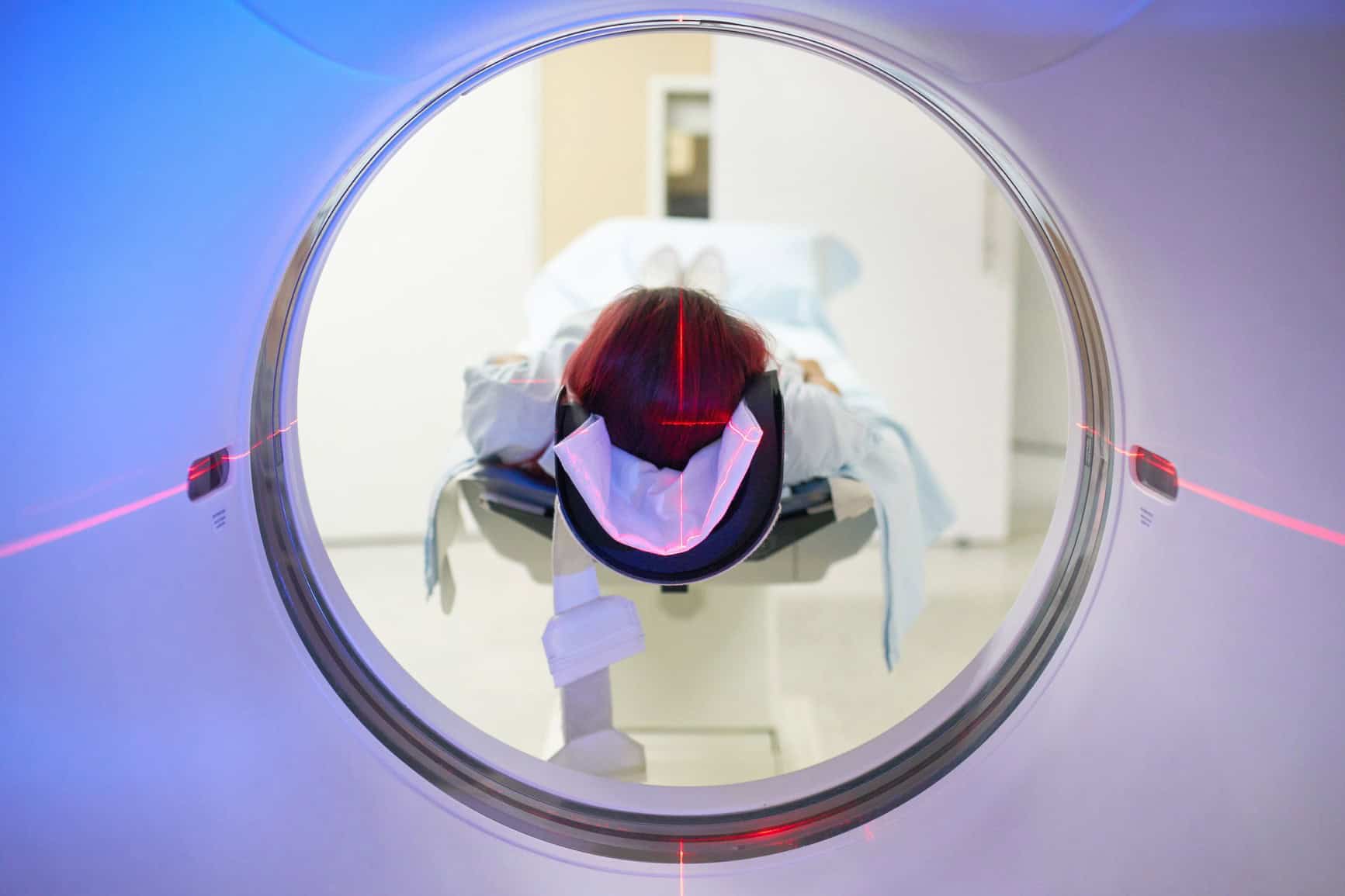 Patient having MRI scan