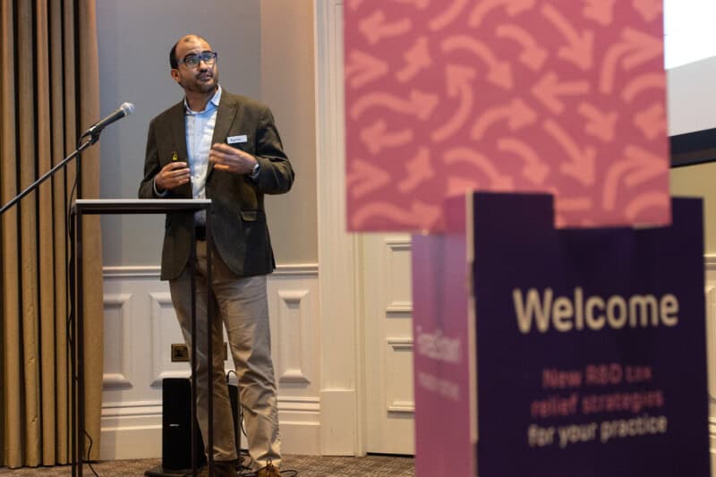 Karim Budabuss presenting at ForrestBrown's event for accountants.