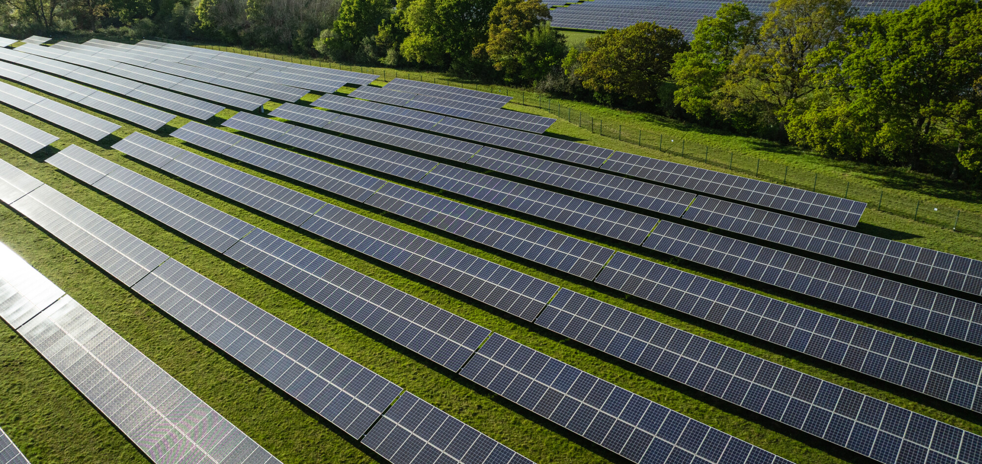 Solar panels in UK field