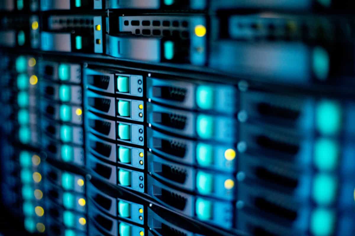 Extreme close-up of supercomputer.